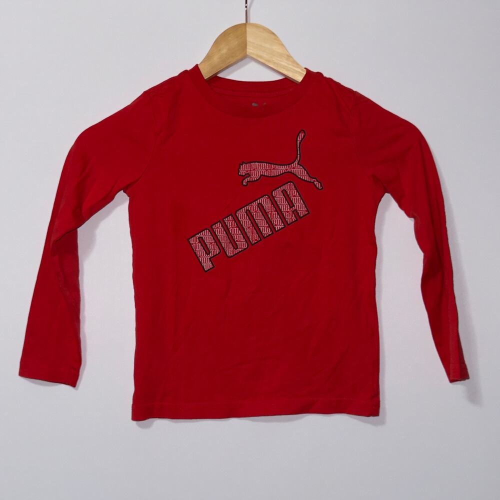 Puma Red Long Sleeve Graphic T-Shirt kids Size 5